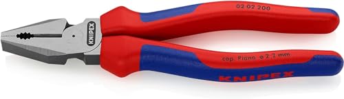 Knipex High Leverage Combination Pliers black atramentized, with multi-component grips 200 mm 02 02 200