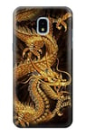 Chinese Gold Dragon Printed Case Cover For Samsung Galaxy J3 (2018), J3 Star, J3 V 3rd Gen, J3 Orbit, J3 Achieve, Express Prime 3, Amp Prime 3