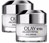 2 X Olay Eyes Collagen Peptide 24 Eye Cream 15 ml 