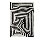 Dusty Deco - DD Psychedelic Labyrinth Rug Charcoal 300 x 400 cm - Charcoal - Grå - Ullmattor