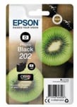 Epson 202 Photo Black Kiwi Genuine, Claria Premium Ink Cartridge, Standard Capac