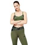 New Balance Relentless Crop Bra, Women, Deep Olive Green, L