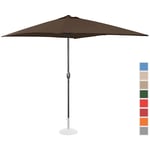 Uniprodo Kakkoslaatu Aurinkovarjo suuri - ruskea suorakulmainen 200 x 300 cm