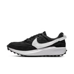 NIKE Men's Nike Waffle Debut Sneaker, Black White Orange Clear,3.5UK