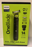 Philips One Blade Pro 360 Trim Edge & Shave 14 Length Settings New Sealed Genuin