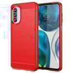 Carbon Flex Motorola Moto G52 skal - Röd Röd