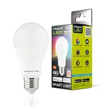 Integral LED 4 Pack Smart GLS E27 Dimmable Colour Changing 2.4GHz WiFi Bulb – Warm, Cool & Daylight White 2700K-6500K, 806lm, 8.5W (60W Equivalent) – App Controlled and Alexa & Google Home Compatible