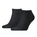 Tommy Hilfiger Men's Sneaker 2P Ankle Socks, Black, Size 39