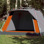 vidaXL Campingtält 4 personer grå och orange snabbrest 4004221