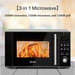 800W 20L Digital Combination Microwave with Grill  Convection  Black
