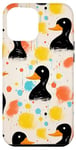 Coque pour iPhone 13 Pro Max Canards peinture abstraite en plein air pingouin