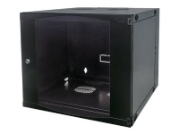Intellinet Network Cabinet, Wall Mount (Double Section Hinged Swing Out), 15U, Usable Depth 235mm/Width 465mm, Black, Flatpack, Max 30kg, Swings out for access to back of cabinet when installed on wall, 19, Parts for wall install (eg screws/rawl plugs) not included - Skap - veggmonterbar - svart, RAL 7021 - 15U - 19