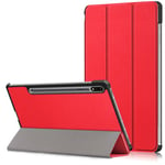 Etui Smartcover rouge pour Samsung Galaxy Tab S7 Plus / S7 FE / S8 Plus 12.4 pouces 4G / 5G - Housse coque de protection pour tablette Tab S7+/ S7 Plus 2020 / S7 FE 2021 5G / Tab S8+ 2022 12.4 - Accessoire pochette XEPTIO