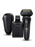 Panasonic ES-LS9A Wet &amp; Dry 6-Blade Electric Shaver for Men - Precise Clean Shaving with Cleaning &amp; Charging Stand, One Colour, Men