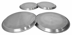 Zodiac Set Of 4 Stainless Steel Electric Hob Cover Set Lid Protector Silver
