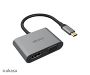 Akasa AK-CBCA23-18BK USB Type-C to HDMI / VGA 2-in-1 Adaptor