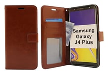 Crazy Horse Wallet Samsung Galaxy J4 Plus (J415FN/DS) (Brun)