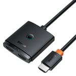 Baseus AirJoy 2-in-1 HDMI-adapter, 1m kabel - Svart