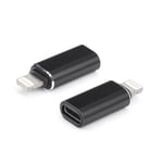 Adapter charger USB-C - iPhone Lightning 8-pin Svart - TheMobileStore Laddare & kablar