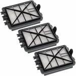 Vhbw - Kit de 3x Filtres compatible avec Kärcher vc 6, vc 6100, vc 6150, vc 6 Premium, vc 6200, vc 6300 aspirateur - filtre de sortie d'air (filtre