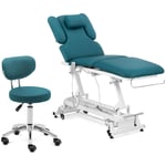 physa Massasjebord & rullestol med ryggstøtte - turkis