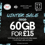 Vodafone VOXI 90GB 30 Day Pay As You Go SIM Card