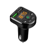 Bluetooth FM Transmitter, Car Radio Audio Adapter Bluetooth MP3 Player Handsfree Calling, Dual USB Port 5V - 3.1A Fast Car Charger for Music/TF Card/U Disk Playback MP3（Black）