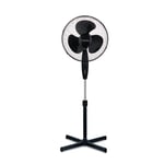 Organzy 16" Fan Pedestal Stand High Performance - Adjustable Height - Oscillating, Tilting Head - Speed Setting, Extra Wide Cross Base (Black)