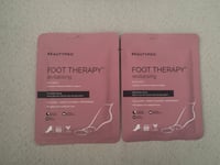 2 x Beauty Pro Foot Therapy Revitalising Foot Socks Foot Mask Removable Toe Tips