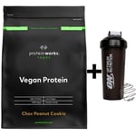Vegan Protein Powder 500g Choc Peanut Cookie + ON Shaker DATE MAR/2023