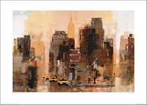Art Group The Colin Ruffell (New Yorker & Cabs) -Art Print 50 X 70cm, Paper, Multicoloured, 50 x 70 x 1.3 cm
