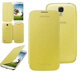 Genuine Samsung Galaxy S4 Flip Cover Book Official Case - Yellow NEW