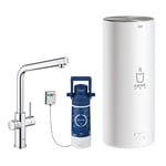 Grohe 30340001 Red Duo Instant Boiling Water Tap and L Size Boiler - CHROME