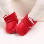 Baby Girls Boys Cotton Warm Boot Shoes Soft Sole Sneakers Red 0-6 Months