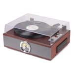 Record Player Combo with Built-in Speakers, CD, Radio, Bluetooth, Wood RP180