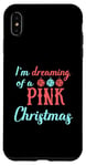 Coque pour iPhone XS Max Je rêve d'une joie de Noël rose