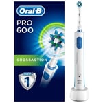 Brosse à dents électrique Oral-B PRO 600 CrossAction - Blanc - Adulte - Mixte
