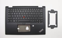 Lenovo Yoga X390 Keyboard Palmrest Top Cover US Europe Black Backlit 02HL688