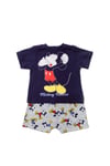 Mickey Mouse Print Cotton Top and Short Set