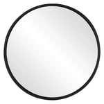 WOMO-DESIGN Väggspegel Ø 60 cm, rund spegel med svart metallram