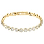 Swarovski armbånd Angelic bracelet Round cut, Pavé, Medium, White, Gold-tone plated - 5505469