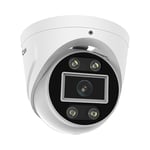Foscam Caméra dôme IP extérieure PoE 8 MP avec Spots Lumineux et sirène T8EP Blanc