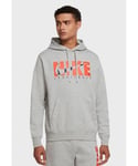 Nike Mens Sportswear Fleece Hoodie in Grey - Size Small