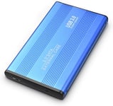 1TB/2TB External Hard Drive - Upgrade Portable External Hard Drive HDD USB 3.0 for PC, Laptop, Mac, Chromebook, Smart TV (1TB, Blue)