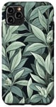 iPhone 11 Pro Max Leaves Botanical Plant Line Art Sage Green Wildflower Floral Case