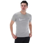 Nike Dry Leg Swoosh FILL SSNL T-Shirt Homme DK Grey Heather FR: L (Taille Fabricant: L)
