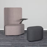 Sittmöbel Rombo, Textil Mole 13 (Brun), Skärm Ja, Bord Svart