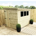 6 x 6 Pressure Treated Pent Garden Shed with Side Door