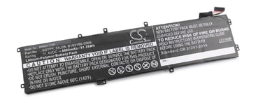vhbw batterie compatible avec Dell XPS 15 9560, 15 9560 i7-7700HQ, 15 2017 9560, 15 9570, 15 9570 4K laptop (8000mAh, 11,4V, Li-Polymère)