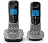 BT 7660 Cordless Phone - Twin Handsets, Silver & Black, Black,Silver/Grey
